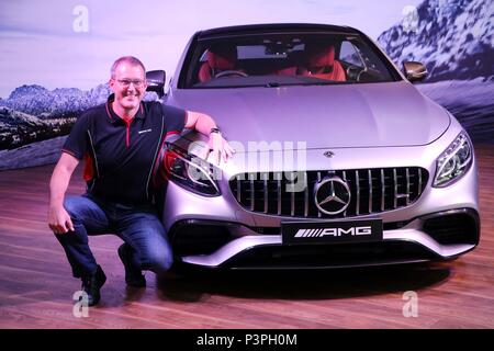 New Delhi, Indien. 18 Juni, 2018. Michael Jopp-VP Sales und Marketing bei der Einführung der Mercedes-AMG S63 Coupé Credit: Jyoti Kapoor/Pacific Press/Alamy leben Nachrichten Stockfoto