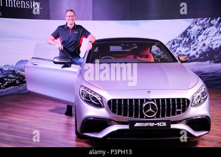 New Delhi, Indien. 18 Juni, 2018. Michael Jopp-VP Sales und Marketing bei der Einführung der Mercedes-AMG S63 Coupé Credit: Jyoti Kapoor/Pacific Press/Alamy leben Nachrichten Stockfoto