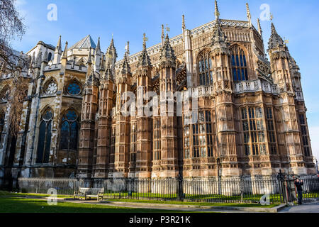 Heinrichs VII Marienkapelle der Westminster Abbey, das große Meisterwerk der Englischen mittelalterlichen Senkrecht gotischer Architektur. Stockfoto