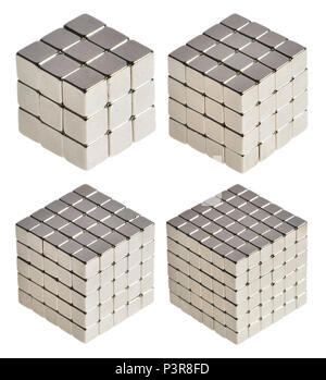 Cube Nummern (Nummern mit sich selbst multipliziert zwei Mal) 27, 64, 125, 216 Stockfoto