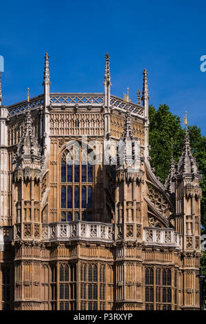 Außenansicht des Henry Vll Kapelle, Westminster Abbey, London, England, Großbritannien Stockfoto