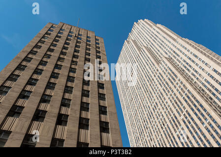 30 Rockefeller Plaza (Comcast Gebäude), Rockefeller Center, Manhattan, New York City, USA Stockfoto