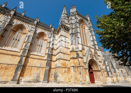 Blick auf das Kloster Santa Maria da Vitoria in Batalha. Portugal, Europa Stockfoto