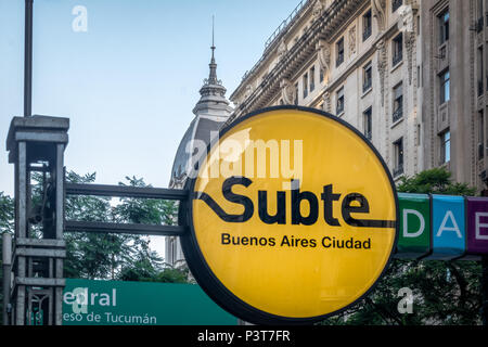 U-Bahn (Subte) in Buenos Aires - Buenos Aires, Argentinien Stockfoto