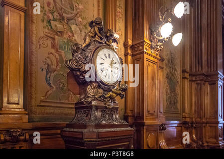 Uhr der Kongress Bibliothek auf nationaler Kongress von Argentinien - Buenos Aires, Argentinien Stockfoto