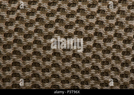 Makro aus Stoff Threads der militärischen Farbe Material Stockfoto