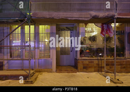 Berlin, Deutschland, Berlin pub hinter einem Gebäude in der Hermannstraße in Berlin-neukölln Stockfoto