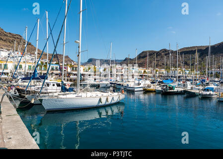 Schöne Stadt Puerto Mogan auf Gran Canaria - Spanien Stockfoto