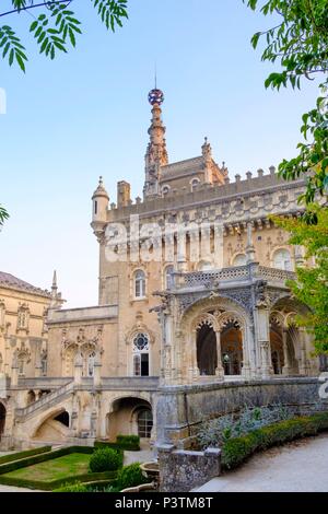 Bussaco Palace und Gärten, jetzt Bussaco Palace Hotel, in der Nähe von esposende, Portugal Stockfoto