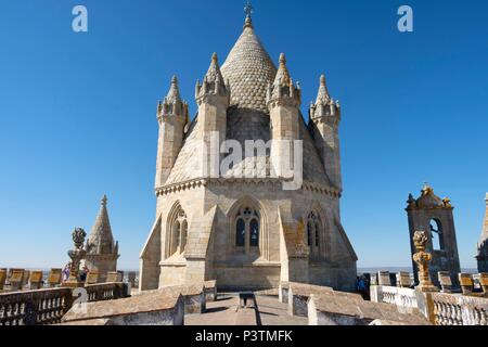 Kathedrale von Evora Turm Ansichten, Alentejo, Évora, Portugal Stockfoto