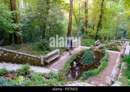 Bussaco Palace und Gärten, jetzt Bussaco Palace Hotel, in der Nähe von esposende, Portugal Stockfoto