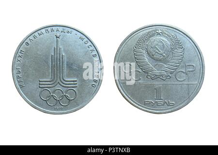 Alte Sowjetunion die UDSSR Münze 1977 commemorative Stockfoto