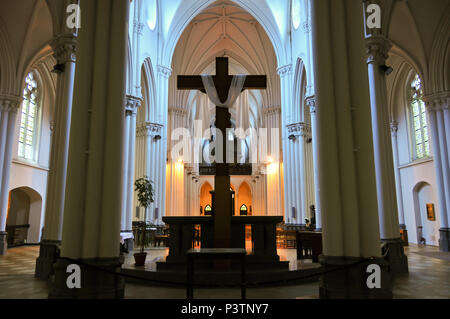 Innerhalb einer Kirche Blick auf den christlichen Glauben Stockfoto