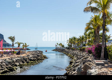 Schöne Stadt Puerto Mogan auf Gran Canaria - Spanien Stockfoto