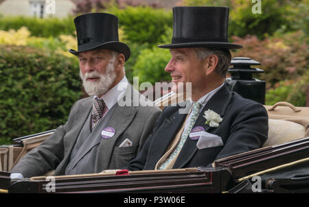 Royal Ascot, Berkshire, Großbritannien. 19 Jun, 2018. Prinz Michael von Kent in Royal Ascot Beförderung Prozession Credit: Chris Miller/Alamy leben Nachrichten Stockfoto