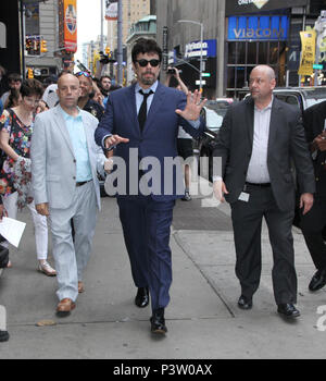 NEW YORK, NY, 19. Juni 2018: Benicio Del Toro bei Good Morning America über über neuen Film Sicario zu sprechen: Tag der Soldado in New York. Juni 19, 2018 Credit: RW/MediaPunch Stockfoto