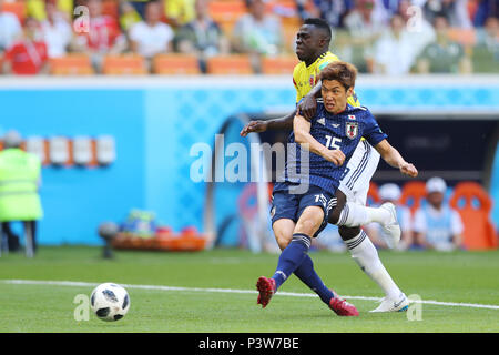 Yuya Osako (JPN), 19. Juni 2018 - Fußball: FIFA WM 2018 Russland Gruppe H Übereinstimmung zwischen Kolumbien - Japan in der Steiermark Arena, in Knittelfeld, Russland. (Foto durch Yohei Osada/LBA SPORT) Stockfoto