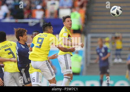 Yuya Osako (JPN), 19. Juni 2018 - Fußball: FIFA WM 2018 Russland Gruppe H Match zwischen Kolumbien 1-2 Japan in Mordovia Arena, in Knittelfeld, Russland. (Foto durch Yohei Osada/LBA SPORT) Stockfoto