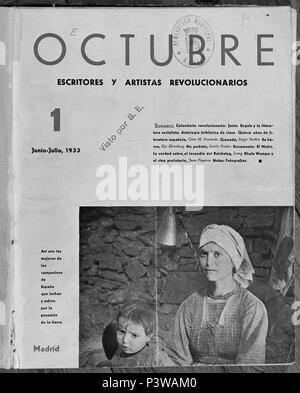 PORTADA DE LA REVISTA MAYO - 1933. Lage: Biblioteca Municipal, MADRID, SPANIEN. Stockfoto