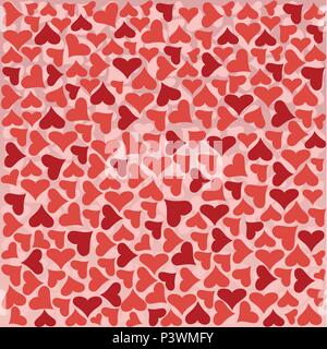 Symbole, die Herzen zum Valentinstag, Tapeten Stock Vektor