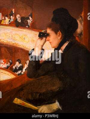 In der Loge, Mary Cassatt, 1878 Stevenson, das Museum der Feinen Künste, Boston, Mass, USA, Nordamerika Stockfoto