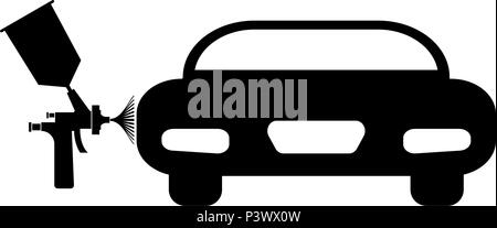 Malerei Maschinen Symbol Farbe schwarz Vektor I Stil einfach Bild Stock Vektor