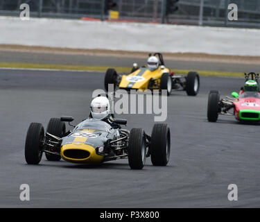 Michael Richings, Alexis Mk 15, HFF, historische Formel Ford Meisterschaft, HSCC, Silverstone International Trophy historisches Rennen treffen, Juni 2018, Autos, Stockfoto