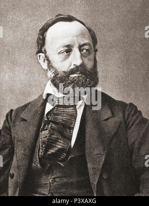 Gottfried Keller, 1819 - 1890. Schweizer Dichter und Schriftsteller der deutschen Literatur. Nach einer zeitgenössischen Print. Stockfoto