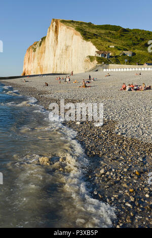 Les Petites-Dalles, Weiler entlang der "Cote d'Albatre' (Norman Küste), im Bereich 'Pays de Caux' Stockfoto