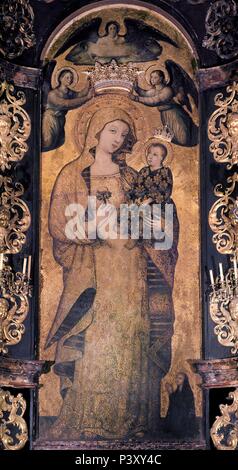 VIRGEN DE LA ANTIGUA - PINTURA REALIZADA EIN FINALES DEL SIGLO XIV. Lage: CATEDRAL - INTERIEUR, Sevilla, Sevilla, Spanien. Stockfoto