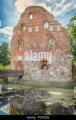 Die Manstorp Gables ist eine in Vellinge Gemeinde in der Region Skane Schweden ruinieren. Stockfoto