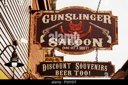 Cowboy Bar Zeichen Stockfoto
