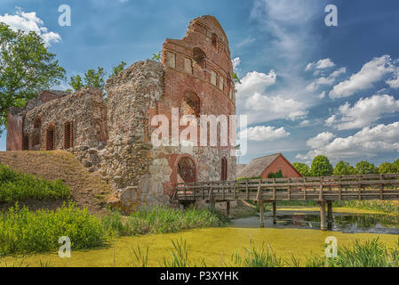 Die Manstorp Gables ist eine in Vellinge Gemeinde in der Region Skane Schweden ruinieren. Stockfoto