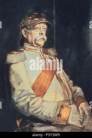 Kanzler Otto von Bismarck - 19. Autor: Franz von Lenbach (1836-1904). Ort: Neue Pinakothek, München. Auch als: Otto von Bismarck SCHONHAUSEN bekannt. Stockfoto