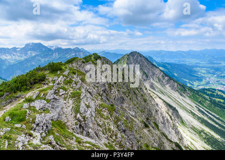 Die schöne Landschaft der Alpen in Deutschland - Wandern in den Bergen Stockfoto