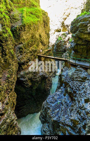 Breitachklamm - Schlucht mit River im Süden von Deutschland Stockfoto