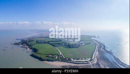 Frankreich, Saintonge, Charente Maritime, Port des Barques, Ile Madame (Luftbild) // Frankreich, Saintonge, Charente-Maritime (17), Fouras, Île M Stockfoto