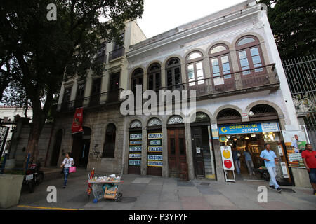 Vista do Centro Nacional de Folklore e Cultura beliebt - Museu de Folklore Edson Carneiro, Na Rua do Catete 179, bairro da Glória, Zona Sul da Cidade do Rio de Janeiro. Stockfoto