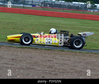 Adam Simmonds, Lola T142, Derek Bell Trophy, HSCC, Silverstone International Trophy historisches Rennen treffen, Juni 2018, Autos, klassische Rennwagen, Histo Stockfoto