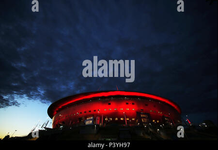 Allgemeine Ansicht der Petersburger Stadion. PRESS ASSOCIATION Foto. Bild Datum: Dienstag, 19. Juni 2018. Siehe PA-Geschichte WM Russland. Photo Credit: Owen Humphreys/PA-Kabel. Einschränkungen: Nur für den redaktionellen Gebrauch bestimmt. Keine kommerzielle Nutzung. Keine Verwendung mit inoffiziellen 3rd party Logos. Keine Manipulation von Bildern. Kein Video-Emulation. Stockfoto