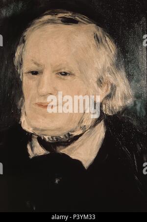 Porträt von Richard Wagner (1813-83) - 1893 - Öl auf Leinwand. Autor: Pierre Auguste Renoir (1841-1919). Lage: MUSEO DE LA OPERA, Frankreich. Auch als: RICARDO WAGNER bekannt. Stockfoto