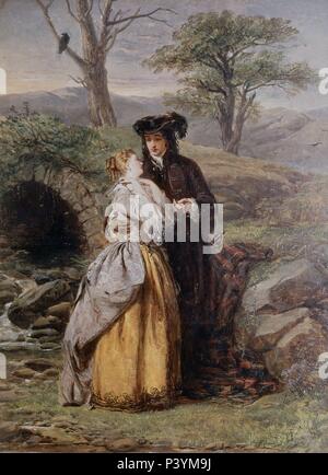 LA PROMETIDA DE LAMMERMOOR - 1819. Autor: William Powell Frith (1819-1909). Ort: Victoria & Albert Museum, London, England. Stockfoto