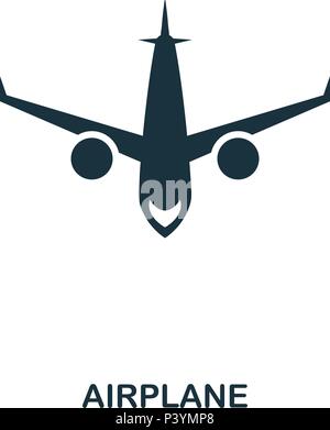 Flugzeuge Symbol. Mobile App, Druck, Web site Symbol. Einfaches Element singen. Monochrome Flugzeuge Symbol Abbildung. Stock Vektor