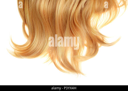 Zurück kurze Haare blond Perücke isoliert Stockfoto
