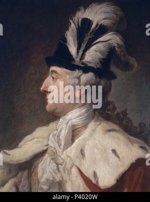 ESTANISLAO II AUGUSTO PONIATOWSKI (1732-1798) REY DE POLONIA - Siglo XVIII. Autor: Marcello Bacciarelli (1731-1818). Lage: das Nationalmuseum, VARSOVIA. Stockfoto