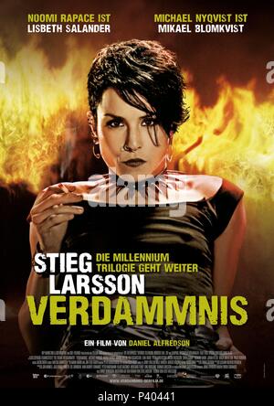 Original Film Titel: FLICKAN SOM LEKTE MED ELDEN. Englischer Titel: das Mädchen, das mit dem Feuer gespielt. Regisseur: Daniel Alfredson. Jahr: 2009. Quelle: ZDF Enterprises / Album Stockfoto