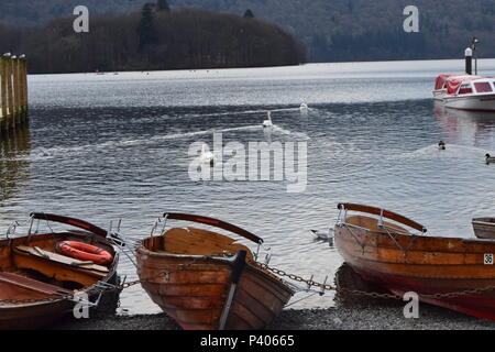 Ruderboote auf dem See Windermere Stockfoto