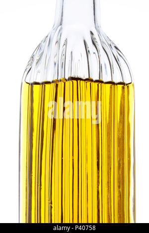 Close-up Silo von Flasche mit Speiseöl Stockfoto