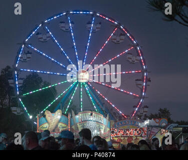 Riesenrad in einer Sommernacht im Parker CO Stockfoto