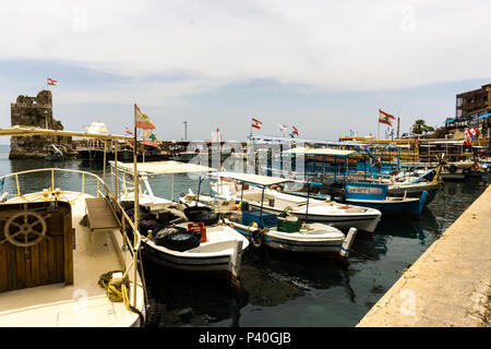 Antike Hafen von Jounieh (Libanon) Stockfoto